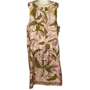 Donna Morgan Size 22W Silk Sheath Dress Sleeveless Round Neckline Resort Glam